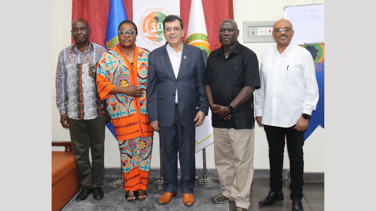 Read more about the article ZCTU, Zimbabwe and Zambia Leaders Visit OATUU Secretariat