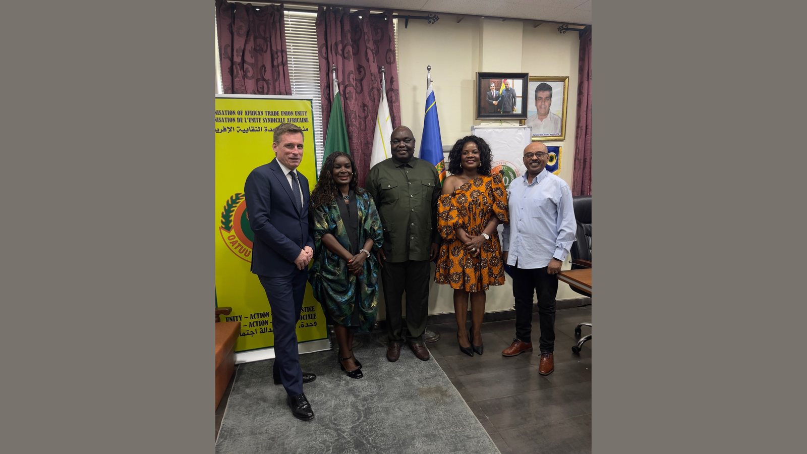 You are currently viewing Newly Appointed Director of ILO Bureau for Workers’ Activities (ACTRAV) Visits OATUU Secretariat